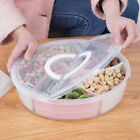 1/2x Snack Divider Container with Lid, Divided Serving Tray with Lid and Handle