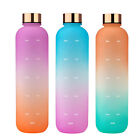 1L Water Bottle Drink Flask With Time Markings BPA Free Sport Gym Motivational