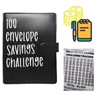 2PCS 100 Envelope Challenge Binder Budget Binder Savings Challenge Planner Book