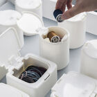 Small Plastic Desktop Storage Box with Lid Organizer Bucket for Office Home Use