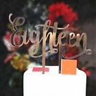 18th Birthday Cake Topper – Rose Gold Mirror Acrylic (2pc)