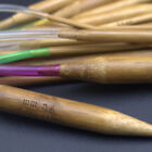 18PCS 80CM Tube Carbonized Circular Bamboo Knitting Needles Set Yarn Tools NEW