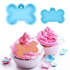 2pcs Dog Bone Keyring Silicone Mould ID Name Tag Keychain Resin Casting Mold AU