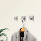 5pcs Adhesive Hooks Stainless Steel Hooks for Home Office and Outdoor Hanging AU