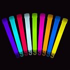 100PCS Glow Sticks 6 Inches Hook Glowsticks Lanyard Poi Party Glow in the dark