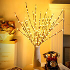 20 LED Twig Branch Fairy Light Flowers Tree Willow Night Lamp Home Xmas Decor AU
