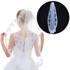 One/Two-tier 90/150/300cm Long Lace White Elbow Length Edge Wedding Bridal Veil