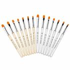 Nail Drawing Pen,Nail Art Pen Brush Acrylic Round Flat Painting Drawing Tools