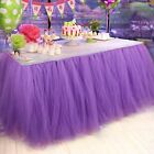 Light Purple Tulle TUTU Table Skirt Cover Birthday Wedding Party Baby Shower Dec
