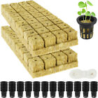 200PCS Grow Starter Rockwool Cubes Hydroponics Plant Net Cup Basket Aquaponic AU