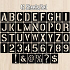 DIY Black Plastic Numerical Letter Symbol Inkjet Template for Wall Furniture