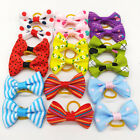 100PCS Pet Small Dog Hair Bows Rubber Bands Puppy Cat Grooming Accessory