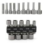 9PCS Power Nut Driver Drill Bit Set Metric Socket Wrench Screw 1/4