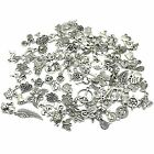 100PCS Jewelry Making Silver Charms Mixed Wholesale Bulk Smooth Pendants DIY AU