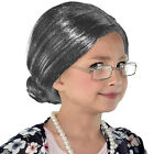 Grandma Old Lady Dress Up Set Granny Costume Wig 4 Pcs Adult & Kid Free Postage