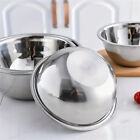 5PCS Stainless Steel Bowl Polished Round Mixing Bowl Salad Baking Basin Silvery