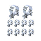 10pcs galvanized iron fuel hose clamps for automobile air pipe secure gri AU