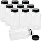 20X 250ml Square Juice Bottle Clear Plastic Refillable Empty Water Drink Bottles