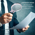 2x Handheld Magnifying Glass With 3LED Light 45X High Powe Illuminated Magnifier