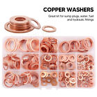 280PCS 12 Sizes Solid Copper Washers Sump Plug Seal Set Assorted Kit with Box AU