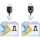 20Pcs Clear Silicone ID Badge Holder Name Tag Vertical ID Card Holders Level New