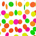 80s Neon Garlands Circle Glow in The Ultraviolet Light Supplies Party Decoration