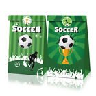 Fashion Football Sport Gift Bags Green Kraft Paper Sticker Set Party Favor Bags