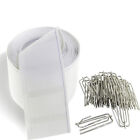 6M Multifunction Curtain Heading Pleat Tape for Home Sewing Curtain +15 x Hooks