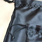1x Black Satin Silk Storage Bag Drawstring Dust-Proof Pouch Pack Portable HotBag