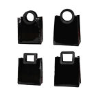 10PCS Black PVC Gift Bags with Round and Square Handles Jelly Handbag Set AU