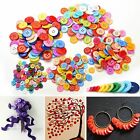 1000x Candy Button Resin Round Mixed Color 9-20mm Craft Plastic Sewing Christmas