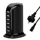 6Ports Charging Station USB Desktop Charger Rapid Tower Power Adapter Wall HUB