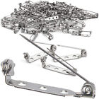 100X 20/32mm Brooch Backs Safety Bar Pins Craft Catch Badge Fasteners Jewellery
