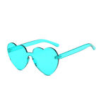 Love Heart Shape Sunglasses Party Clear Lens Rimless Festival Glasses Dress