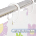 36 pcs Hooks Liner Bathroom Bathroom Shower Curtain White Hooks Rings Plastic AU