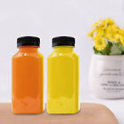 20X 250ml Square Juice Bottle Clear Plastic Refillable Empty Water Drink Bottles