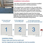 Magnetic Door Alarm Reed Switch Detector Sensor Roller Shutter Garage Safe Home