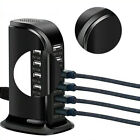 6Ports Charging Station USB Desktop Charger Rapid Tower Power Adapter Wall HUB
