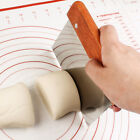 2PCS Stainless Steel Dough Bench Scraper Wooden Handle Cake Slicer Pastry Cutter