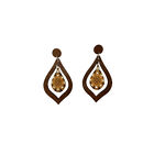 Vintage Wooden Drop Earrings Long Style Boho Chic Jewelry for Women Gift Idea