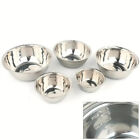 5PCS Stainless Steel Bowl Polished Round Mixing Bowl Salad Baking Basin Silvery