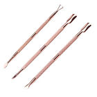 3pcs Cuticle Peeler Scraper Remove Gel Nail Polish and Pusher Spoon Nail Cleaner