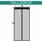 1X Magic Magnetic Door Mesh Net Black Fly Screen Mosquito Bug Curtain Hands Free