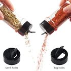 24X Plastic Spice Bottles Jars with Labels 100ML Bottle Shaker Lid Empty Bottles