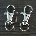 100PCS Swivel Lobster Clasp Clips Hook Alloy Key Ring Split Keychain Durable DIY