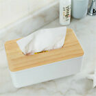 2x Tissue Box Dispenser Paper Storage Holder Napkin Case Organizer Wooden Cover