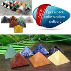 14Pcs Natural Chakra Pyramid Quartz Stone Set Reiki Generator Healing Gemstones
