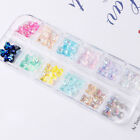 48Pcs/Box Sparkle Nail Art Rhinestones 3D Cute Bear Resin Gems Nails Manicure