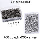800Pcs Map Push Pins Map Tacks Round Head Tacks Steel Points Assorted Colour AUS