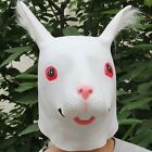 Rabbit Full Latex Head Mask Creepy Animal Halloween Costume Theater Party Toys A